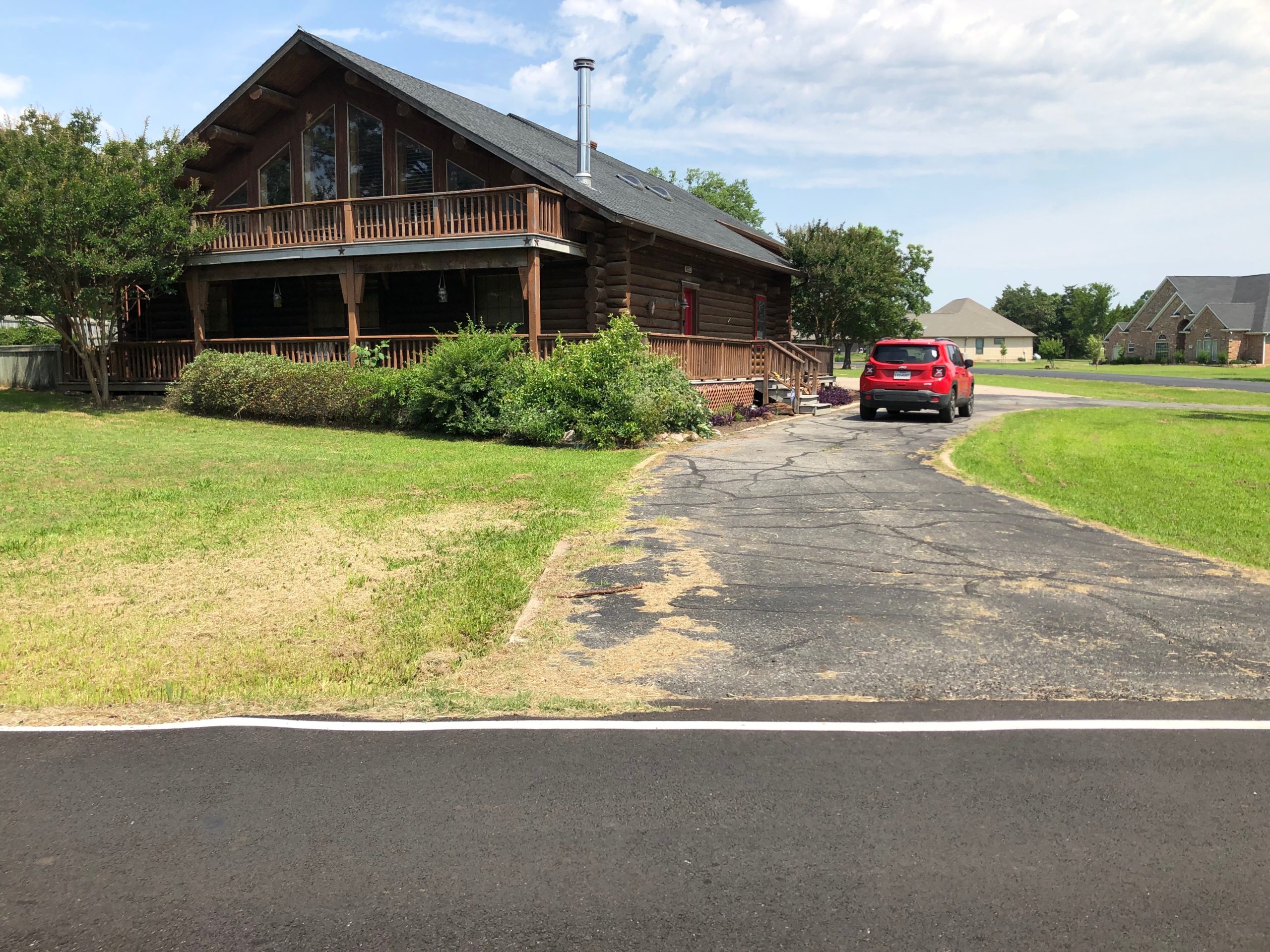 Lake Kiowa log cabin Roof after picture